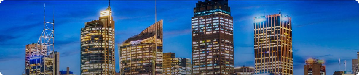 The Sydney skyline at night