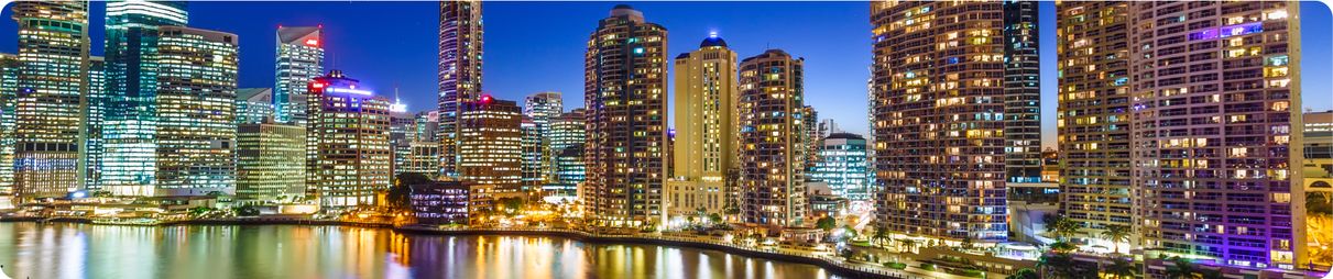 Brisbane at night.